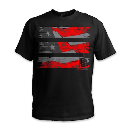 Stealth Old Glory Reflective High Visibility Tee, Black, 2XL